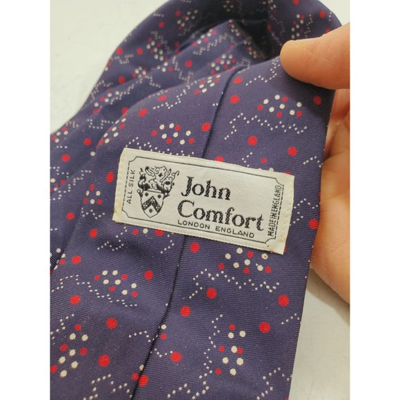 1950s John comfort Blue Silk Repp Tie | Untipped Ivy League Trad - Picture 7 of 10